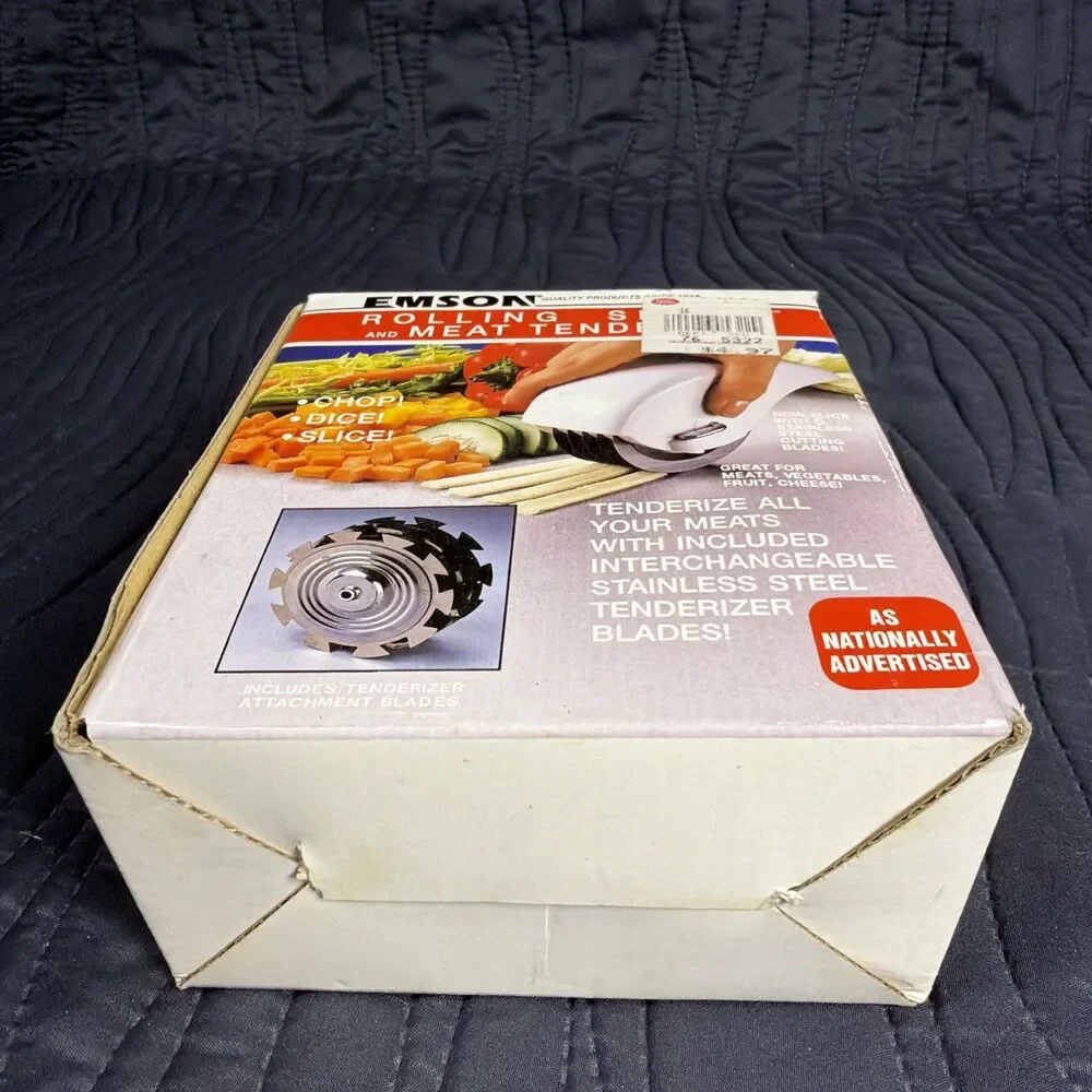 Vintage Emson Rolling Slicer Meat Tenderizer 5 Blade Kitchen Cutter As Seen TV
